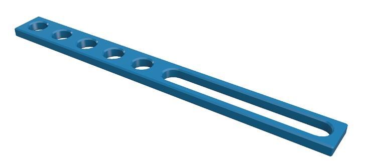 Zarážka univerzální PRO (500 x 50), pro stoly GPPH s průměrem děr 16 mm