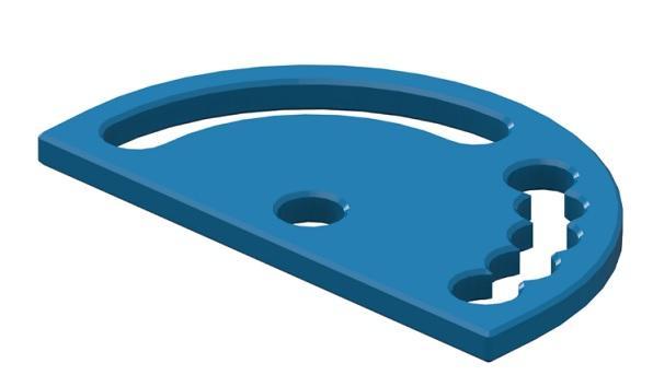 Úhelník plochý PRO průměr 260 mm, pro stoly GPPH s průměrem děr 16 mm