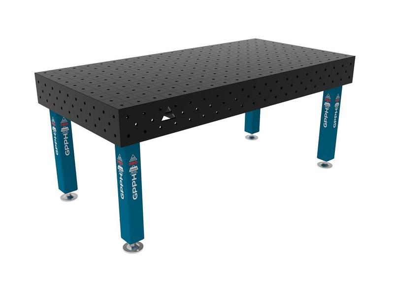 Stůl svařovací GPPH PRO 2000 x 1000 mm, bez koleček, mřížka 100 x 100, s průměrem děr 16 mm