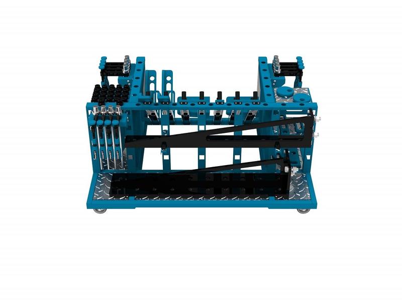 Vozík úložný GPPH na příslušenství - vel. M, pro příslušenství s průměrem děr 16 mm