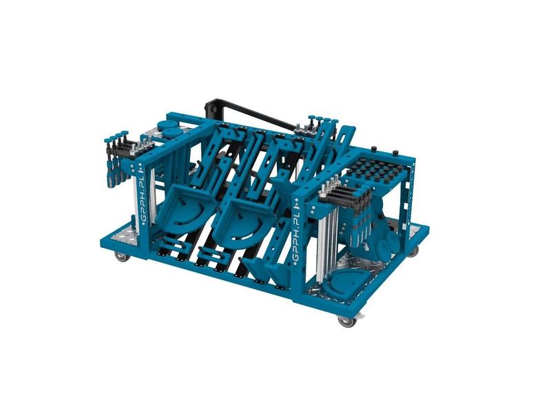 Vozík úložný GPPH na příslušenství - vel. M, pro příslušenství s průměrem děr 16 mm