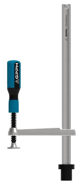 Svěrka GPPH šroubová pevné vyložení (120x300), pro stoly s průměrem děr 16 mm