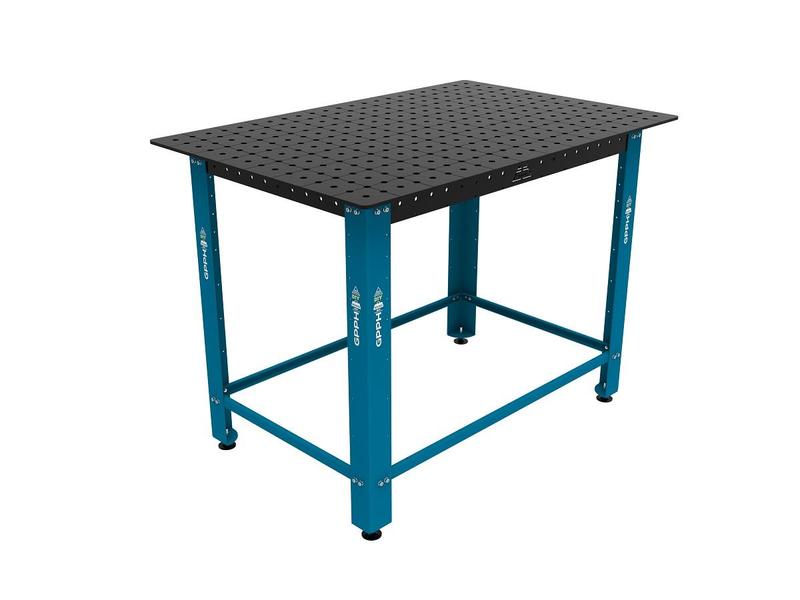 Stůl svařovací GPPH DIY 1200 x 800 mm, bez koleček, mřížka 50 x 50, s průměrem děr 16 mm