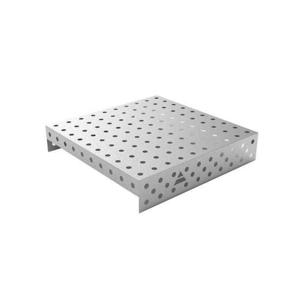 Kryt z nerezové oceli 1000 x 1000 mm, pro stoly GPPH s průměrem děr 16 mm