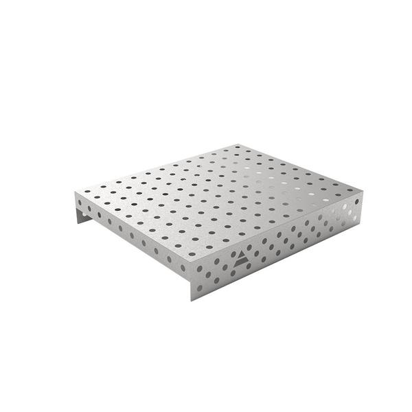 Kryt z nerezové oceli 1200 x 1000 mm, pro stoly GPPH s průměrem děr 16 mm