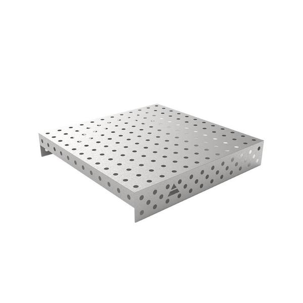 Kryt z nerezové oceli 1200 x 1200 mm, pro stoly GPPH s průměrem děr 16 mm