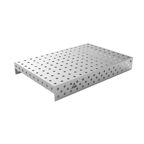 Kryt z nerezové oceli 1500 x 1000 mm, pro stoly GPPH s průměrem děr 16 mm