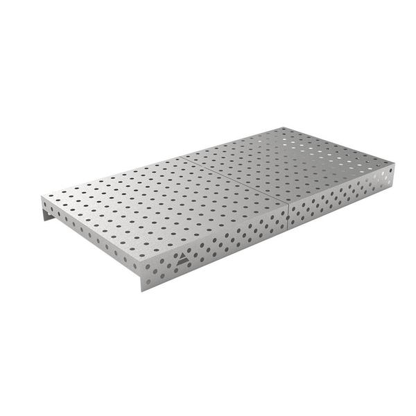 Kryt z nerezové oceli 2400 x 1200 mm, pro stoly GPPH s průměrem děr 16 mm