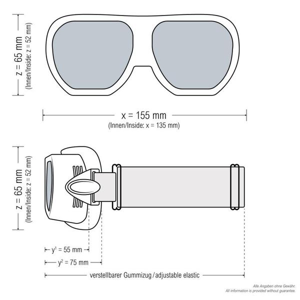 Brýle ochranné pro laserové svařování G0265-SPEC-20, filtr 0265, stříbrný rámeček
