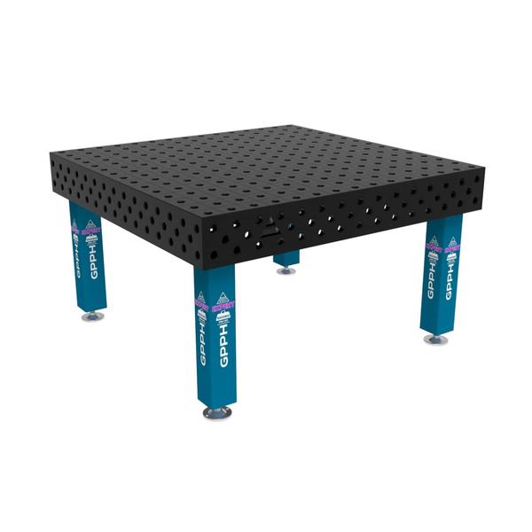 Stůl svařovací GPPH EXPERT 1500 x 1480 mm, bez koleček, mřížka 100 x 100, s průměrem děr 28 mm