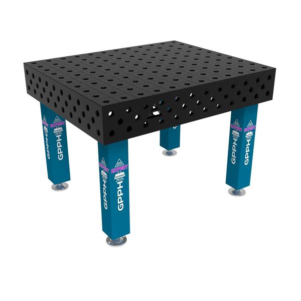 Stůl svařovací GPPH EXPERT 1200 x 1000 mm, bez koleček, mřížka 100 x 100, s průměrem děr 28 mm